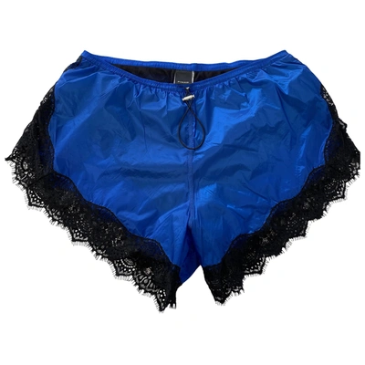 Pre-owned Pinko Blue Polyester Shorts