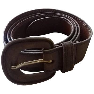 Pre-owned Gerard Darel Leather Belt In Brown