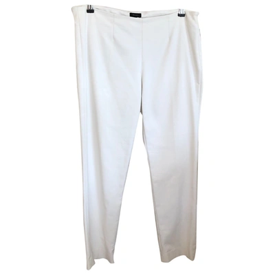 Pre-owned Theory Trousers In White
