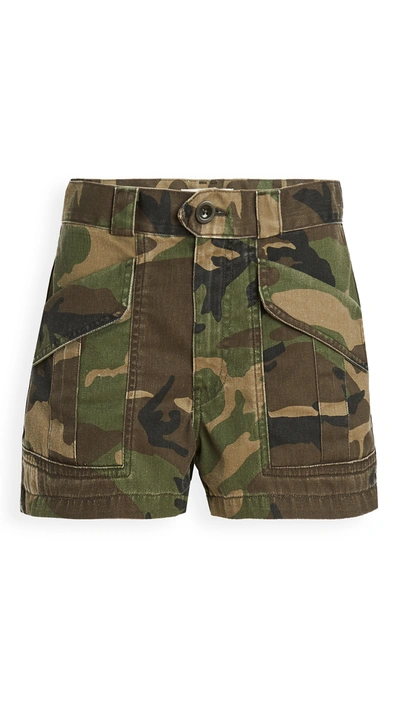 Trave Lucy High-waist Camo Shorts In The Big Battle