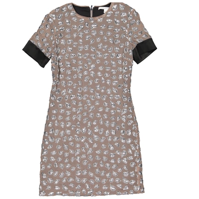 Pre-owned Diane Von Furstenberg Mini Dress In Beige