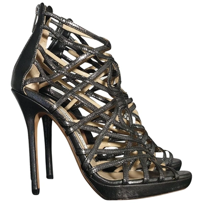 Pre-owned Jimmy Choo Leather Sandals In Silver