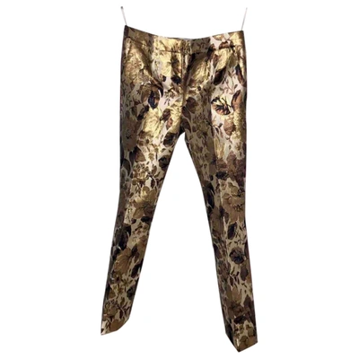 Pre-owned N°21 Trousers In Gold