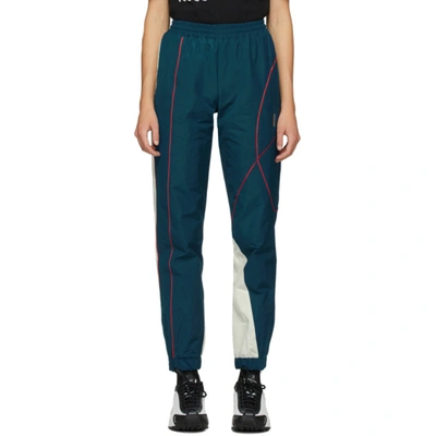 Martine Rose Ssense Exclusive Blue Twist Track Pants In Teal Blue