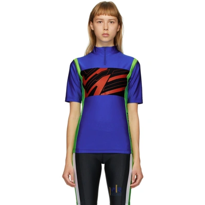 Martine Rose Ssense Exclusive Blue Cycling T-shirt In Bright Blue