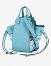 Loewe X Paula's Hammock Mini Leather And Canvas Bag In Light Blue/aqua