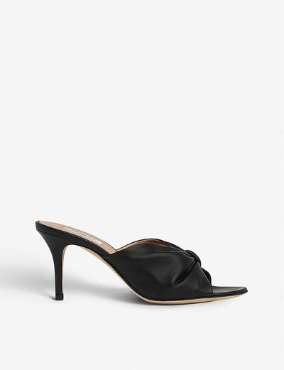 Lk Bennett Nadia Open-toe Leather Mules In Bla-black