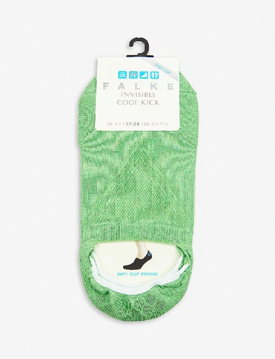 Falke Cool Kick Anti-slip Stretch-woven Ankle Socks In 7236 Green Flash