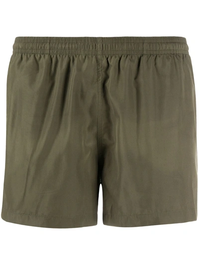 Ron Dorff Side Striped Swim Shorts In Green
