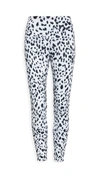 Onzie High Basic Midi Leggings In White Cheetah