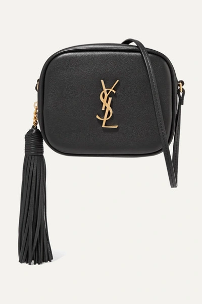 Saint Laurent Monogramme Blogger Leather Shoulder Bag In Deep Marine Nero