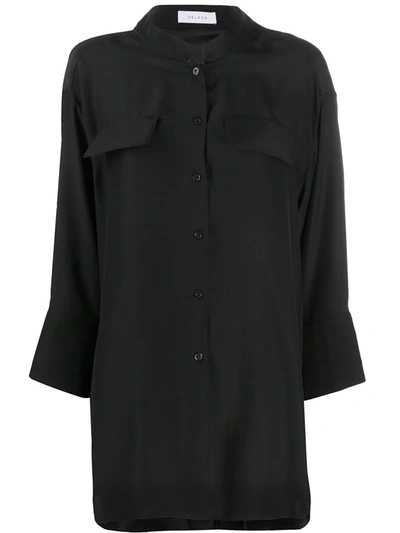 Delada Chest Pocket Shirt In Black