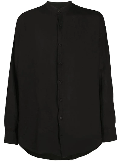 Costumein Valentino Mandarin-collar Shirt In Black