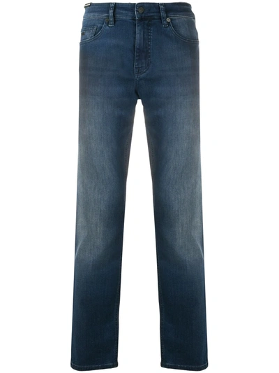 Hugo Boss Mid-rise Slim-fit Jeans In Blue