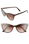 Prada 56mm Cat Eye Sunglasses In Brown