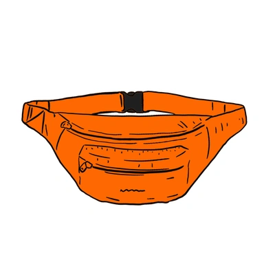 Pre-owned Supreme  Barbour Waxed Cotton Waist Bag Orange
