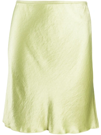 Nanushka Gem Satin Mini Skirt - L - Also In: M In Lime