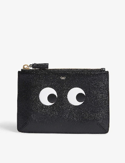 Anya Hindmarch Eye Small Leather Pouch In Black
