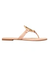 Tory Burch Women's Metal Miller Leather Thong Sandals In Pink Moon