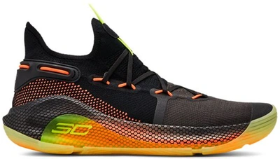 Pre-owned Under Armour Curry 6 Fox Theatre (gs) In Black/high Vis Yellow