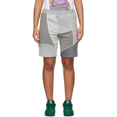 Ahluwalia Grey Patchwork Shorts