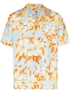 Endless Joy Opening Ceremony Acid Flower Aloha Shirt In Blue