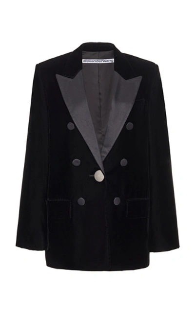 Alexander Wang Opening Ceremony Mixed Button Blazer In Black