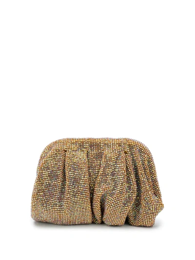 Benedetta Bruzziches Crystal-embellished Clutch Bag In Gold