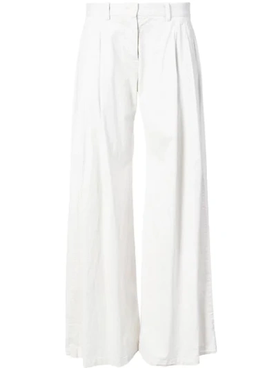 Nili Lotan Marbella Wide-leg Trousers In White