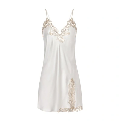 La Perla Metal Macrame Silk Slip In Off White Gold ModeSens - Main Image