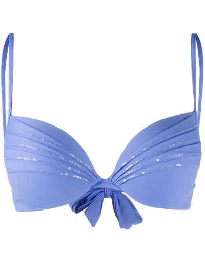 La Perla Conchiglia Push-up Bikini Top In Blue