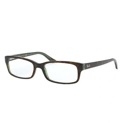 Ray Ban Rb5187 Eyeglasses Tortoise Frame Clear Lenses 52-16 In Havana On Green
