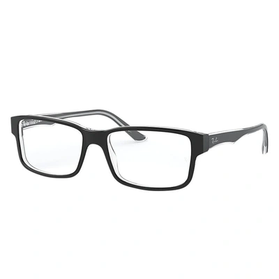 Ray Ban Rb5245 Eyeglasses Black Frame Clear Lenses 54-17