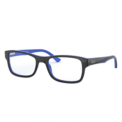 Ray Ban Rb5268 Eyeglasses Black Frame Clear Lenses 50-17