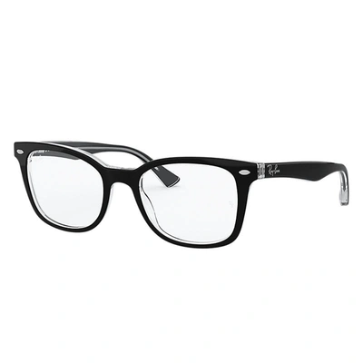 Ray Ban Rb5285 Eyeglasses Black Frame Clear Lenses 53-19