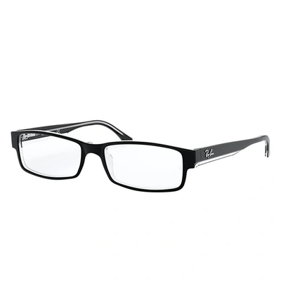 Ray Ban Rb5114 Eyeglasses Black Frame Clear Lenses 54-16 In Schwarz