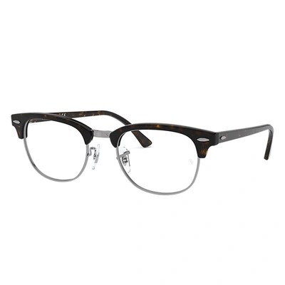 Ray Ban Clubmaster Optics Eyeglasses Tortoise Frame Clear Lenses Polarized 49-21 In Dunkelhavana