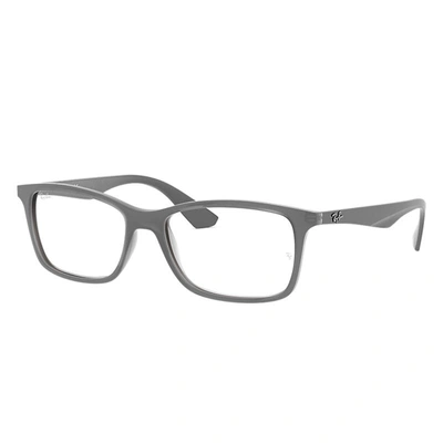 Ray Ban Rb7047 Eyeglasses Grey Frame Clear Lenses Polarized 54-17