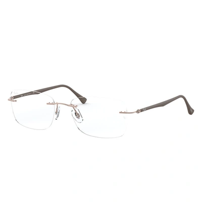 Ray Ban Rb8725 Eyeglasses Brown Frame Clear Lenses Polarized 52-17