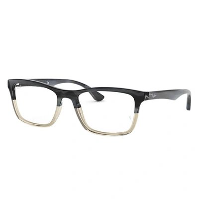 Ray Ban Rb5279 Eyeglasses Grey Frame Clear Lenses Polarized 53-18 In Grey Horn