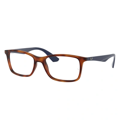 Ray Ban Rb7047 Eyeglasses Blue Frame Clear Lenses Polarized 54-17
