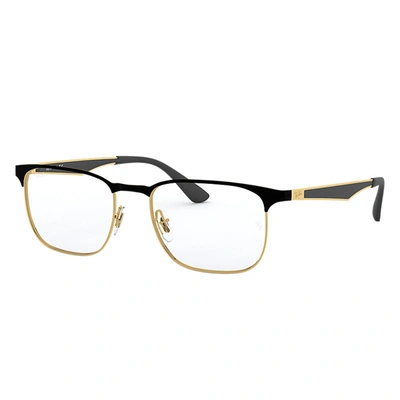 Ray Ban Rb6363 Eyeglasses Gold Frame Clear Lenses Polarized 54-18