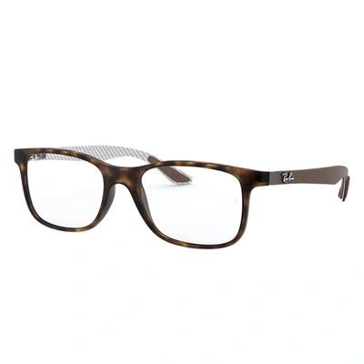 Ray Ban Rb8903 Eyeglasses Brown Frame Clear Lenses Polarized 53-18