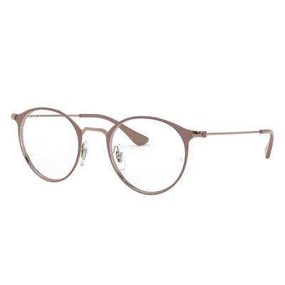 Ray Ban Rb6378 Eyeglasses Bronze-copper Frame Clear Lenses Polarized 49-21