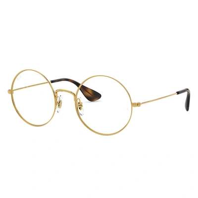 Ray Ban Ja-jo Optics Eyeglasses Gold Frame Clear Lenses Polarized 50-20