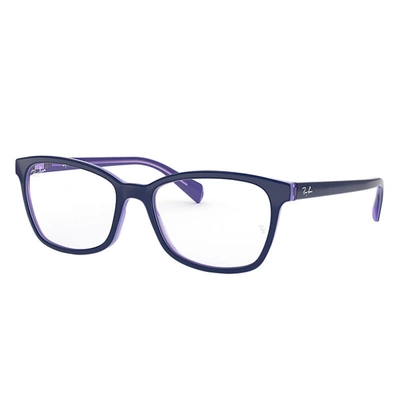 Ray Ban Rb5362 Optics Eyeglasses Blue Frame Clear Lenses 54-17