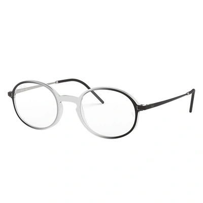 Ray Ban Rb7153 Eyeglasses Black Frame Clear Lenses Polarized 52-21