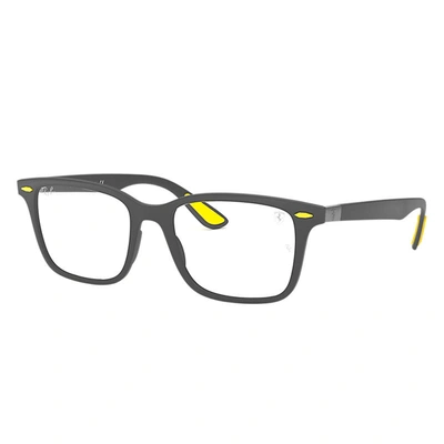 Ray Ban Rb7144m Scuderia Ferrari Collection Eyeglasses Grey Frame Clear Lenses Polarized 53-18