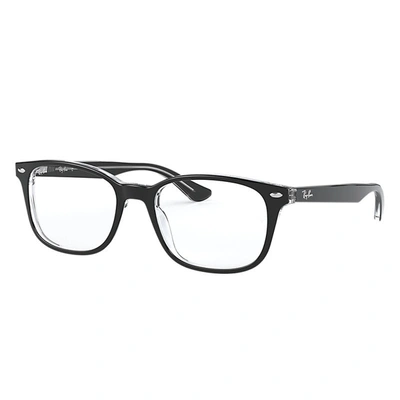 Ray Ban Rb5375 Eyeglasses Black Frame Clear Lenses Polarized 53-18