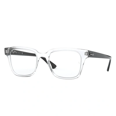 Ray Ban Rb4323v Eyeglasses Black Frame Clear Lenses Polarized 51-20
